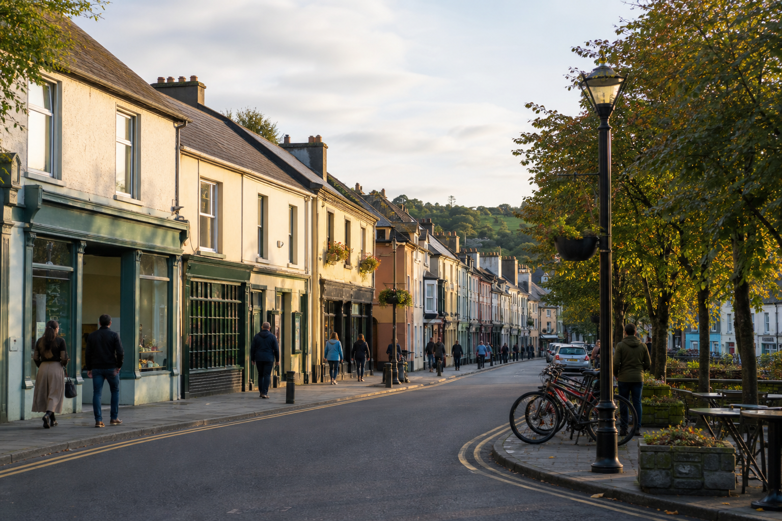 A welcoming Irish town street